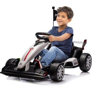 24V Kids Ride On Go Kart, 7.5 mph Drifting Car, 7AH Battery, 200W x2 Motors, Adjustable Legroom, Power Display, Max 135 lbs - 1 of 4