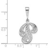 Black Bow Jewelry 14k White Gold, Maci Collection, Filigree Script Initial P Pendant - 3 of 4