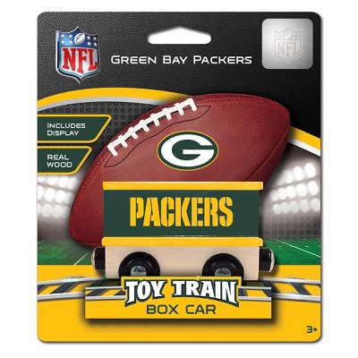 MasterPieces NFL Green Bay Packers Real Wood Toy Train Boxcar, 6.5" x 5.5" x 2