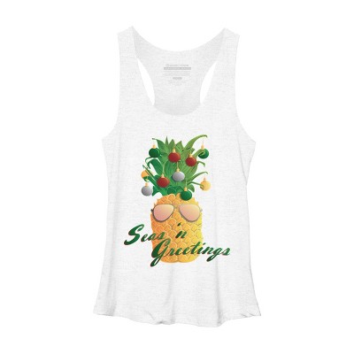 Women's Design By Humans Christmas Pineapple By Desdymona Racerback Tank Top