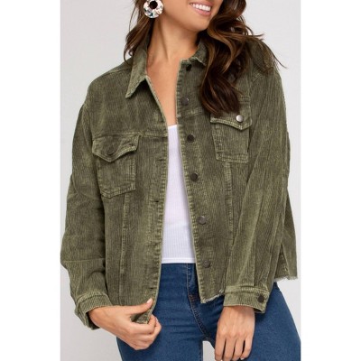 Women's Corduroy Jacket - SHE + SKY L