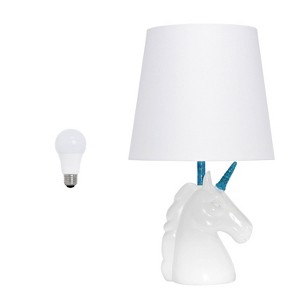 Creekwood Home Whimsilux 15.5" Enchanting Unicorn Dreams Table Lamp - 1 of 4