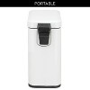 LunaLulinlk White Step-on Steel Wastebasket with Removable Bucket Insert for Bathroom, 5" x 8" x 11" - 2 of 4