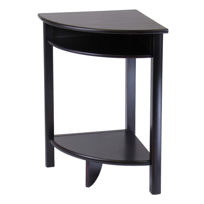 Liso Corner Table, Cube Storage and Shelf - Dark Espresso - Winsome, 1 of 5