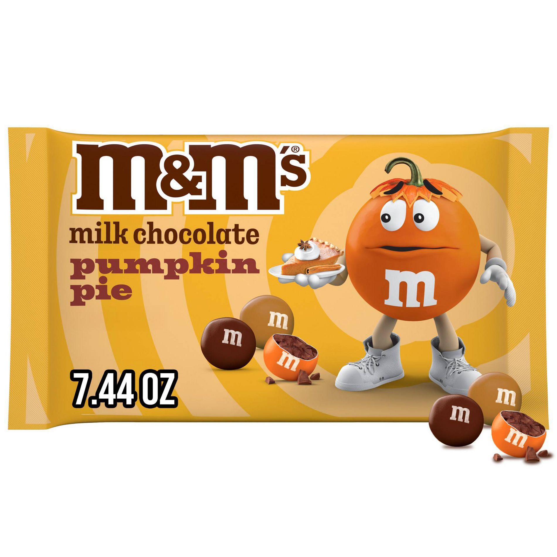 M&M's Halloween Milk Chocolate Pumpkin Pie Candy - 7.44oz