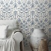 RoomMates Deep Sea Toile Blue Peel and Stick Wallpaper: Nautical Vinyl, Mermaid & Seahorses, Self-Adhesive, 28.18 Sq Ft Coverage - 2 of 4