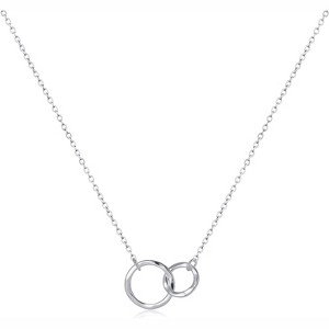 Layered Coin & Moon Phase Necklace, 14K Gold Plated Dainty Choker for Women - 1 of 4