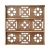 Wood Floral Carved Wall Decor White - Olivia & May: Traditional Botanical Carving, Vertical Display - 3 of 4