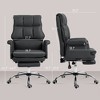 NicBex PU Leather Adjustable Height Swivel Executive Office Chair with Back Tilt and Footrest for Work Study - 3 of 4