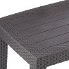 Lake Front 4pc Rattan Patio Set with Cushions - Black/Gray - CorLiving: Weather-Resistant Outdoor Seating - 4 of 4