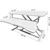 Vynxaria Standing Desk Converter, 31.5”x15.7” Spacious Work Area, Height Adjustable (4.3”-19.8”) for Single/Dual Monitor/Laptop - 2 of 4