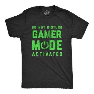 Mens Do Not Disturb Gamer Mode Activated T Shirt Funny Video Game Lover Tee For Guys - Crazy Dog Men's T Shirt - 1 of 4