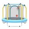 APRILSOUL Blue 55inch Trampoline for Kids Indoor and Outdoor, Small Toddler Trampoline with Basketball Hoop - 2 of 4