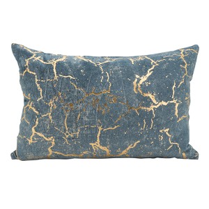 12"x18" Petite Foil Fragment Down Filled Lumbar Throw Pillow - Saro Lifestyle: Abstract Design, Indoor Use, Zipper Closure - 1 of 3