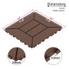 SEVOBAL 44 PCS Carpet Tiles 11.8"x11.8" Interlocking Wood-Plastic Composite Deck Tiles Waterproof Slip Resistant for Outdoor, Brown, - 3 of 4