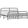 vidaXL Metal Bed Frame with Headboard and Footboard Black 76 in.x79.9 in. King - image 4 of 4