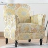 VYNXARIA Accent Chairs For Living Room,the woven fabric has novel patterns, high color fastness, and is gentle and skin friendly,Beige+yellow - 3 of 4