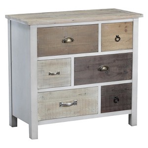 Edwin Wood Cabinet White/Natural - Powell Company