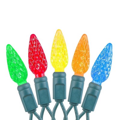 Multicolor C6 LED Outdoor Christmas Tree String Lights, 24 Feet