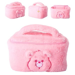 Care Bears Fluffy Travel Cosmetic Bag - Cute Plush Makeup Cosmetic Jewelry Case - 1 of 4