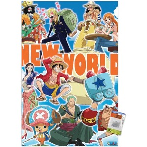 Trends International One Piece - New World Unframed Wall Poster Print Clear Push Pins Bundle 22.375" x 34" - 1 of 4