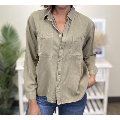 Women's Made Your Choice Collared Button Up Long Sleeve Top - Hayden LA