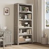 Acekool 71.3" Tall 5-Tier Wooden Bookshelf with 3 Adjustable Shelves, 11.8" Wide Slim Floor-Standing Bookcase for Living Room, Bedroom - 3 of 4