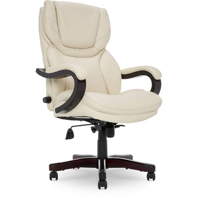 Ivory High Back Bonded Leather Executive Swivel Chair