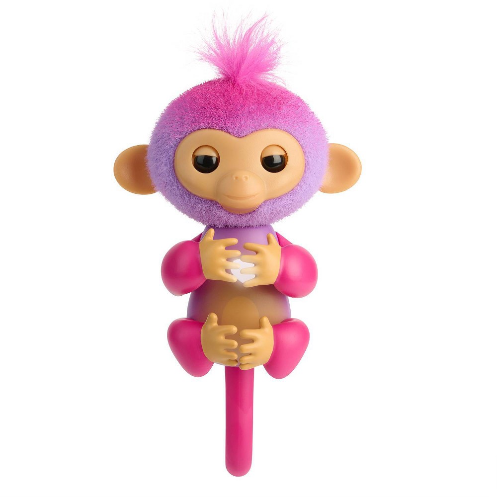 Fingerlings 2023 NEW Interactive Baby Monkey Reacts to Touch 70+ Sounds &#38; Reactions Charlie Purple