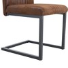 PAGED Dining Chairs Set of 4 Ergonomic Brown Technology Fabric Dining Room Chairs with Comfortable Sponge Filling for Dining Room, Kitchen, Brown - 3 of 4