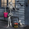 60" Poseable Pumpkin Skeleton Halloween Decorative Prop Silver Disco - Hyde and EEK! Boutique™ - 2 of 3