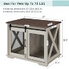 37 Inch Dog Crate Furniture, Indoor Dog Cage with Sliding Barn Door, Flip Top Dog Kennel End Table with Removable Divider, Farmhouse Wooden Pet House - 2 of 4
