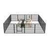 JOMEED Indoor and Outdoor 16-Panel, 31" High Dog Pet Playpen with Doors, Black - 2 of 4