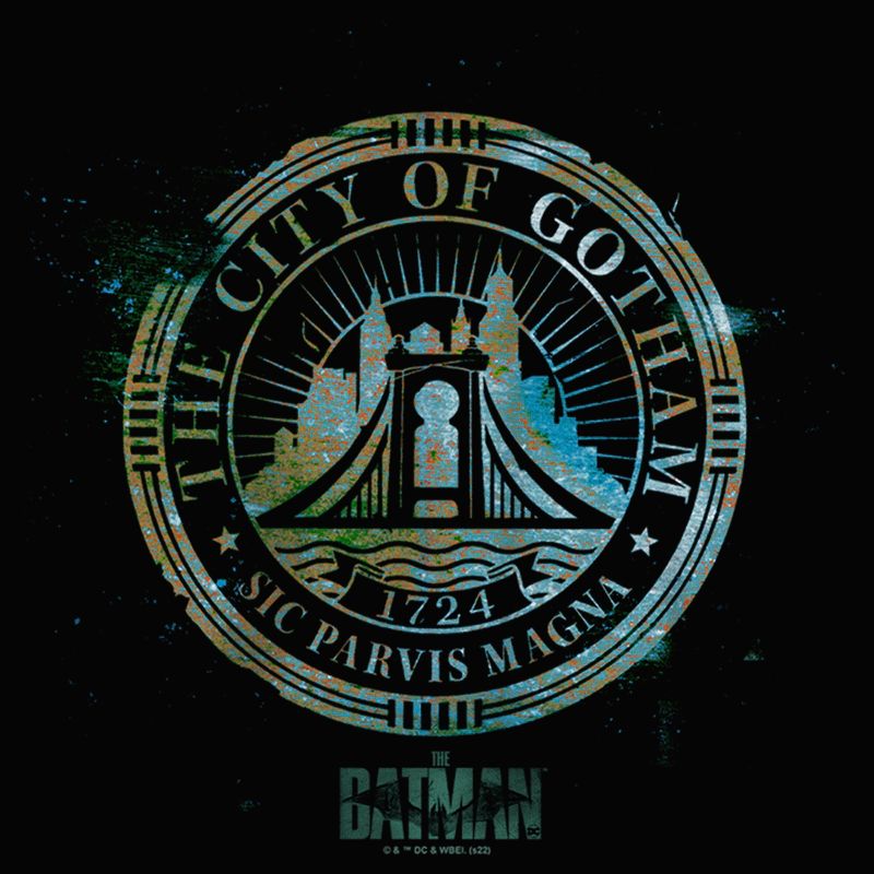 Juniors Womens The Batman City of Gotham Racerback Tank Top, 2 of 6