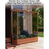 GustoWave Elevated Garden Bed with Arch Trellis & Hanging Roof for Vine Climbing Plants, Wood Planter Box with Hanging Roof, 4 Drainage Holes - 4 of 4