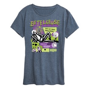 Women's - Beetlejuice - Beetlejuice Just Say Those Three Words Short Sleeve Graphic T-Shirt - 1 of 4