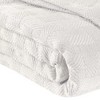 HomeRoots King White Cotton Basketweave Geometric Blanket - 4 of 4