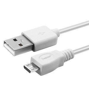 Insten 6ft Micro USB Android Charging Cord for Motorola Moto E4 Plus G5 G4 Play Moto Z Droid Coolpad Catalyst HTC Desire 530 626 626s (White) - 1 of 4