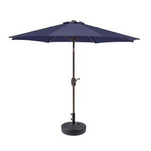 WestinTrends 9 Ft Outdoor Patio Market Umbrella with Black Round Base - 1 of 4