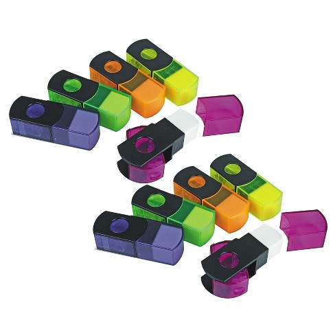 Maped Connect DUO 2 Hole Sharpener / Eraser Combo, Assorted