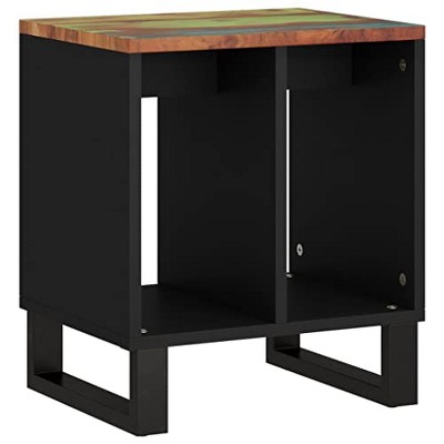 vidaXL Side Table, 15.7"x12.2"x18.1" Solid Wood Reclaimed&Engineered Wood