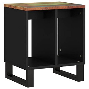 vidaXL Side Table, 15.7"x12.2"x18.1" Solid Wood Reclaimed&Engineered Wood - 1 of 4