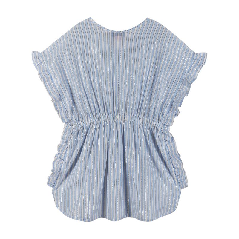 Andy & Evan  Kids  Blue & White Striped Caftan Cover-Up., 2 of 3