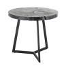 Olivia & May Teak Wood Accent Table: No Assembly, Indoor Use, Round Shape, 21.5" Height - 4 of 4