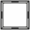 vidaXL Coffee Table Black and transparent - 23.6" x 23.6" x 13.8" Transparent - 3 of 4