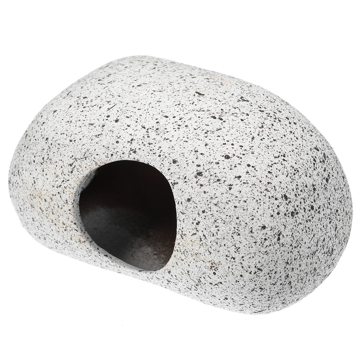 Unique Bargains Ceramic Aquarium Hideaway Rock Cave Fish Tank Decoration Gray 3.66''x2.60''x2.05''