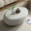 NicBex Modern 43.3" Irregular Coffee Table with Fiberglass Frame for Living Room and Office, White - 4 of 4