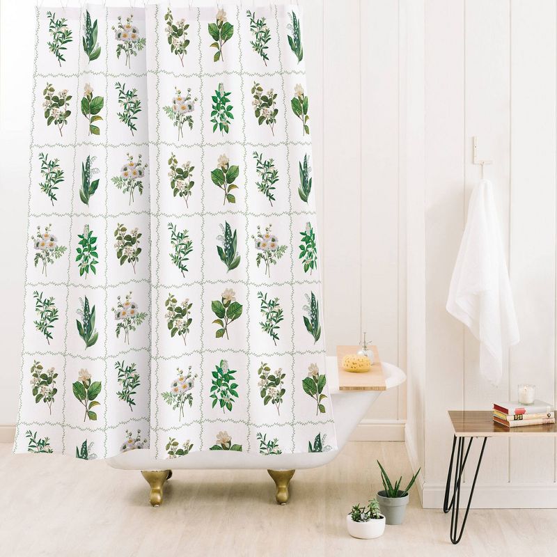 Evanjelina and Co Botanical Collection Shower Curtain Green - Deny Designs, 3 of 4