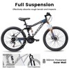 YONWAY 27.5 Inch Full Suspension Mountain Bike,21 Speed MTB Bike  Front and Rear Dual Shock Absorbers,Mechanical Disc Brakes for Trail ,Snow,City Road - 2 of 4