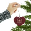 Missouri State University Bears Logo Heart Love Wood Christmas Tree Holiday Ornament - 3 of 3